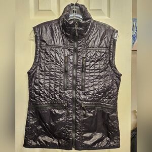 Michael kors black quilted vest womens size small